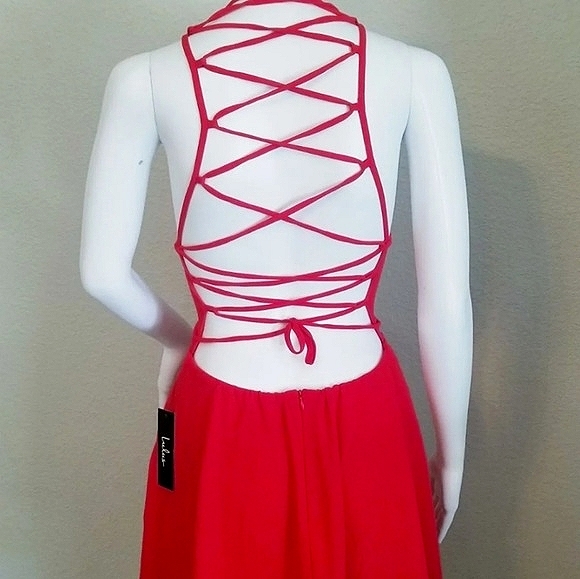 Lulus Red Mini Dress - Picture 4 of 8